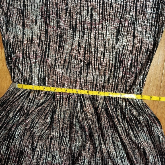 LulaRoe zip crew neck dress, metallic, women's small - Picture 7 of 13